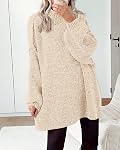 BTFBM Women's Long Pullover Sweaters 2026 Fall Winter Mock Neck Long Sleeve Thick Oversized Casual Knitted Jumper Tops