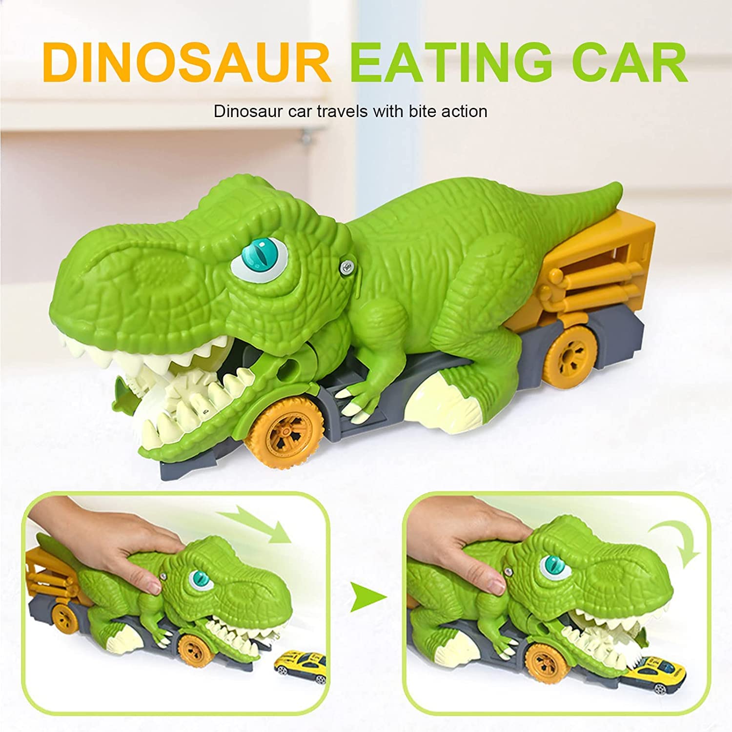 Amazon.co.jp: キッズ恐竜トラックのおもちゃ,興味深い恐竜輸送車