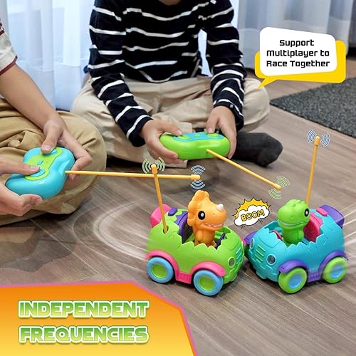 Miniatura 9 de Nueplay Coche de control remoto para niños pequeños de 2, 3, 4, 5 años, juguete eléctrico a control remoto con luz y música, juguetes para niños,
