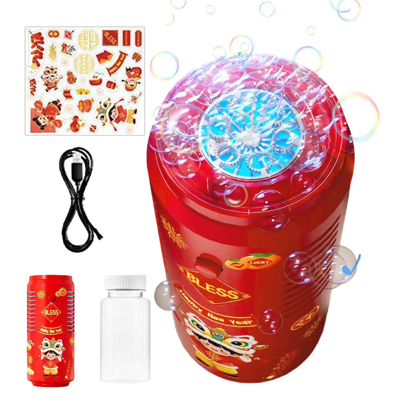 Bubble Maker | Safe Adjustable Toy with Light Sound - Bubble Making Machine - for Kids Family Indoor Outdoor Holiday Festival Event Party Celebration