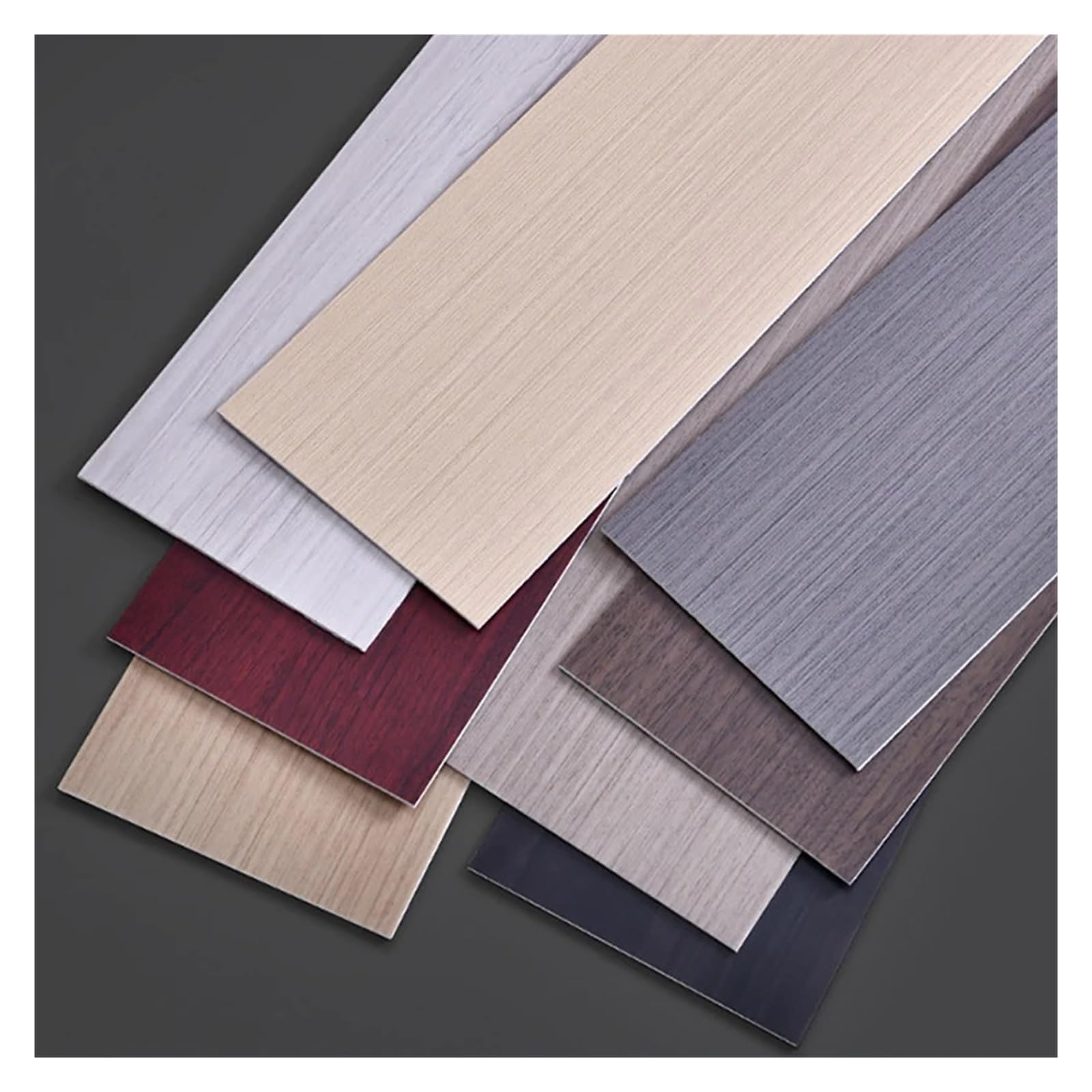 Battiscopa impermeabile 10 pezzi battiscopa autoadesivo linea di cintura adesivo decorativo con venature del legno da parete piede ristrutturazione impermeabile in PVC(COLOR 5 10pcs,Width 15cm)