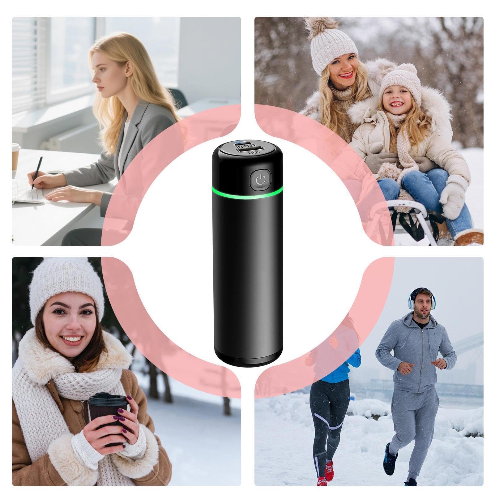 Calentadores De Manos Eléctricos Power Bank Portátil Recargable Batería