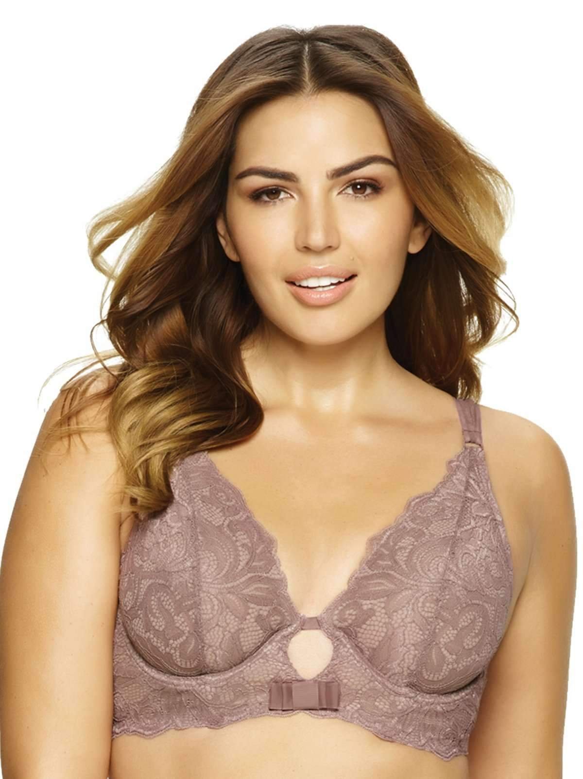 ParamourWomen's Plus Size Sophia Longline Unlined Bra, Mink, 32C
