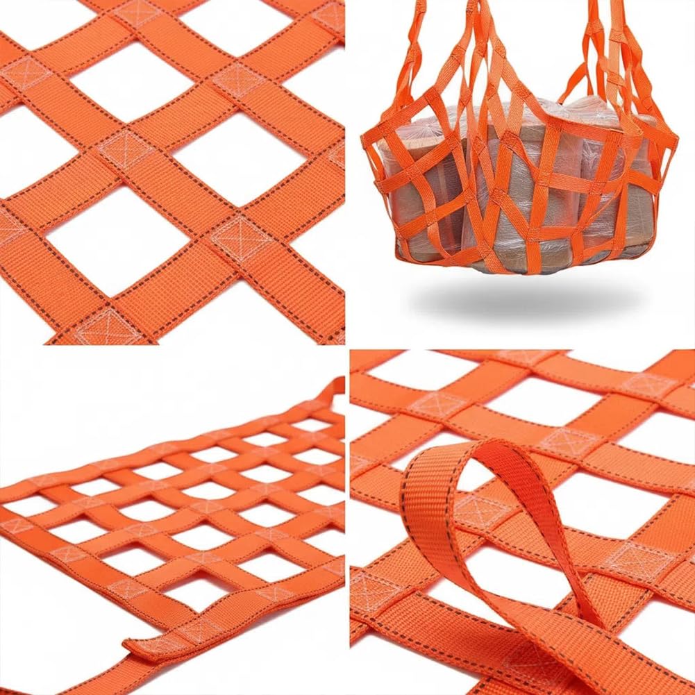 Sicherheits-Hebenetz für schwere Lasten, reißfestes Schlingennetz aus Nylon-Netz, multifunktional für BAU/Umzug/Rigging/Abschleppen, industrielle Hebe-Arbeitsausrüstung 3X3M/Mesh15cm/Load2t