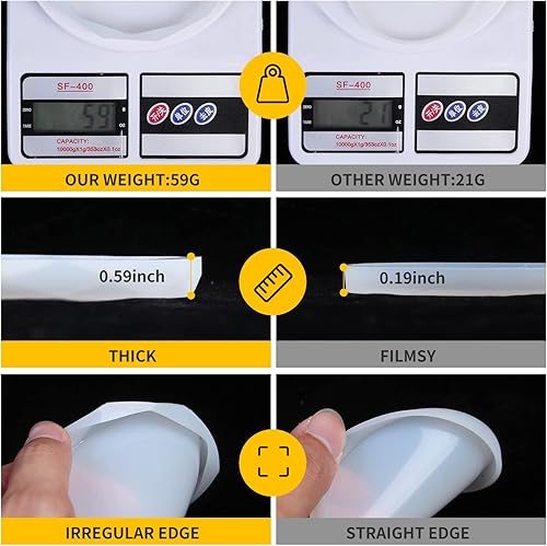 Miniatura 3 de 2 moldes de posavasos para resina epoxi, moldes redondos profundos de 6 cavidades, moldes grandes de silicona para resina epoxi, posavasos