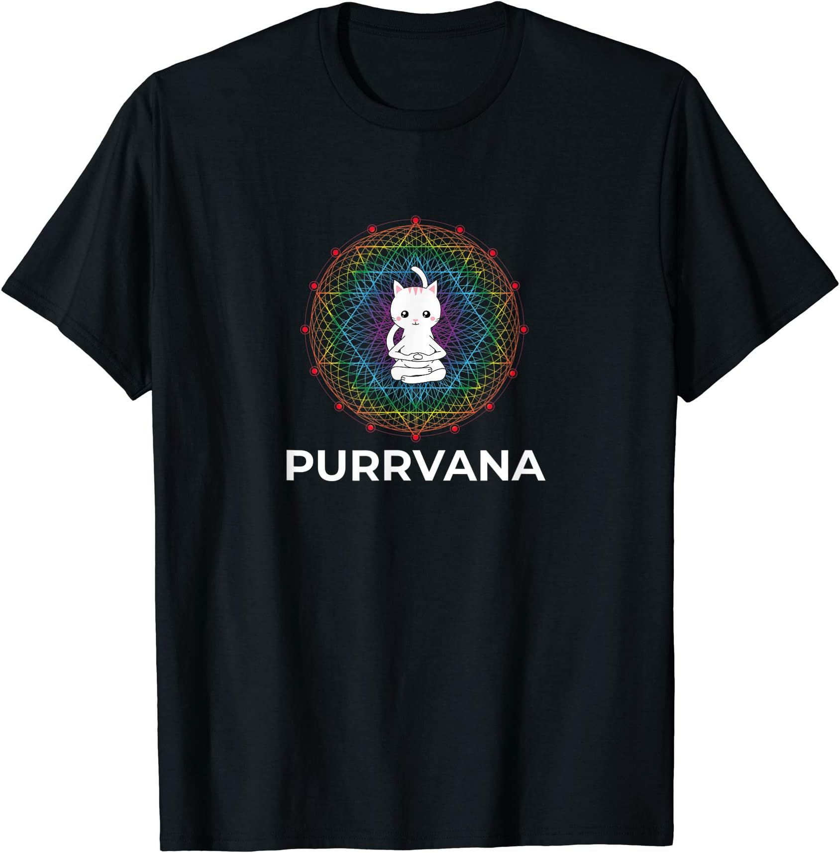Funny Zen Yoga Cat Lover Purrvana Buddha Kitty T-Shirt