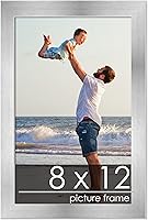 Vista 214 de Marco de 28 x 36 pulgadas de madera de peltre plateado con plexiglás acrílico UV, parte trasera de tablero de espuma y accesorios incluidos