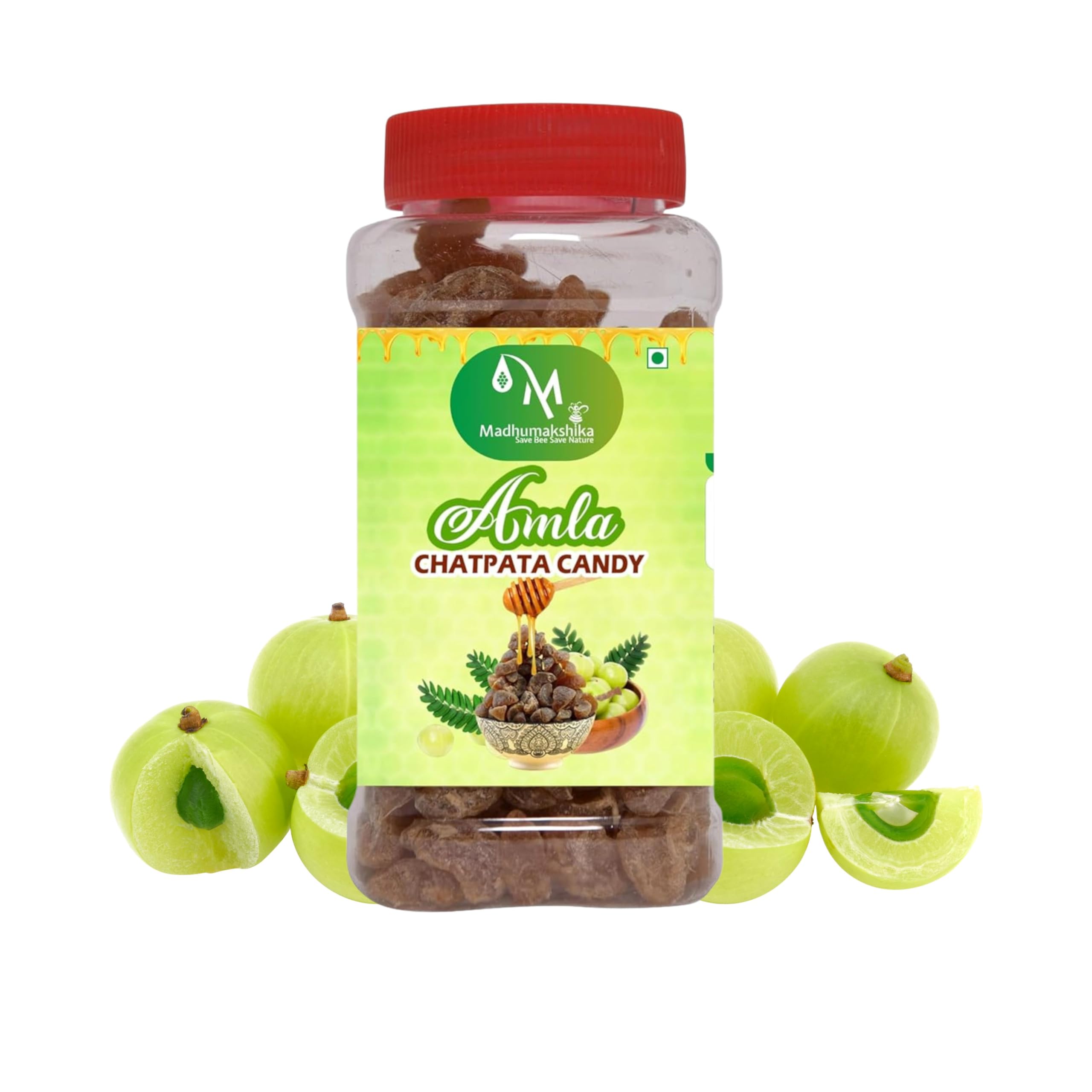 Madumakshika Amla Chatpata Candy 250gm | Dried Sweet Amla-Candy | Dry Gooseberry | Rich In Dietary Fibres, Boosts Digestion | Rich Source Of Vitamin C - 250gm - Pack fo 1
