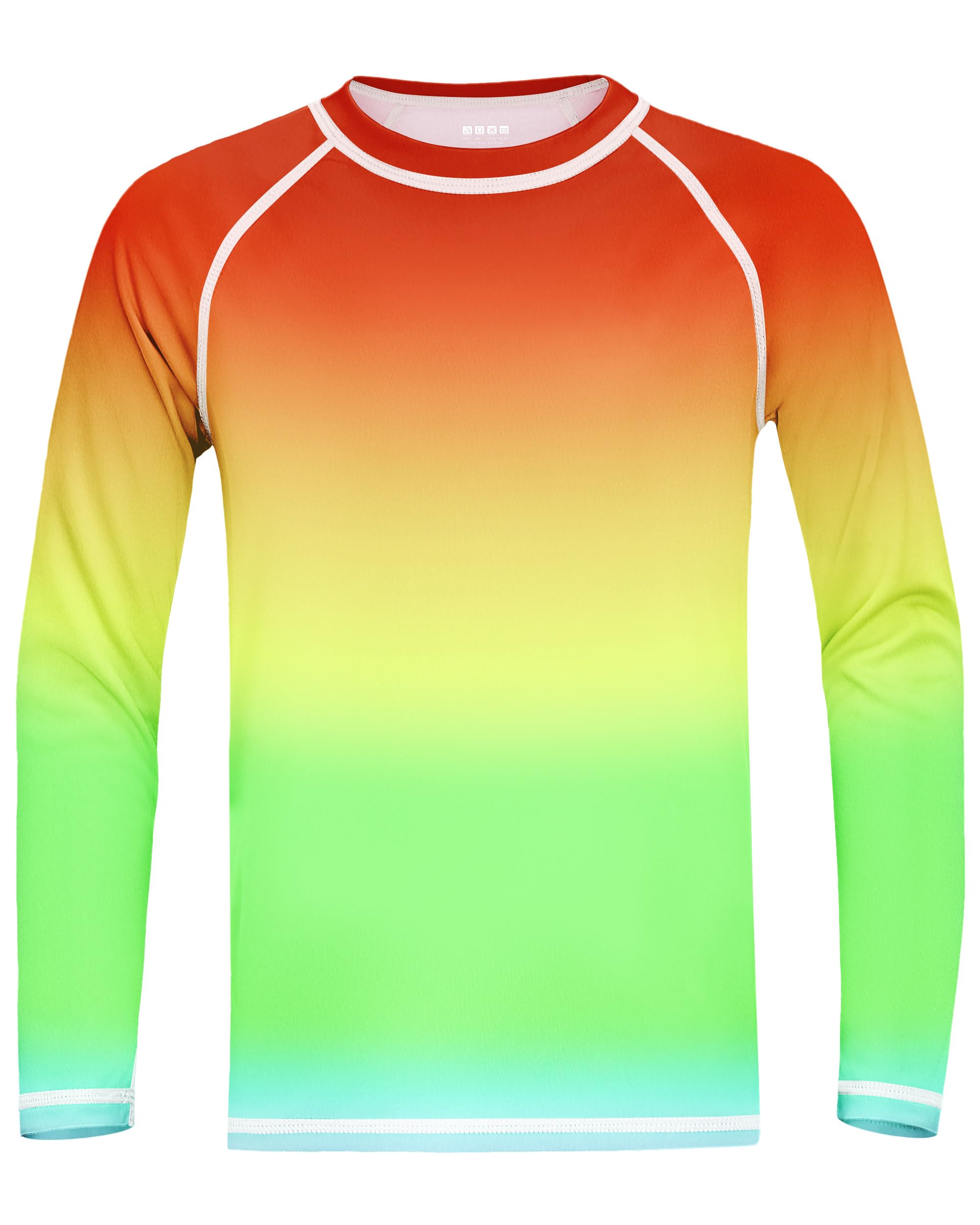 WISMBOX Kinder Jungen UV Shirt, UPF 50+ Langarm Schwimmshirt Badeshirt, Schnelltrocknend Rashguard für Schwimmen Wassersport