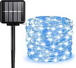 Fita LED 22m, Luzes de Natal Solares, 200 Unidades, LED Azul, Área Externa, À Prova D'água, Decoração Natal 2025, Decoração Arvore de Natal, Festivo