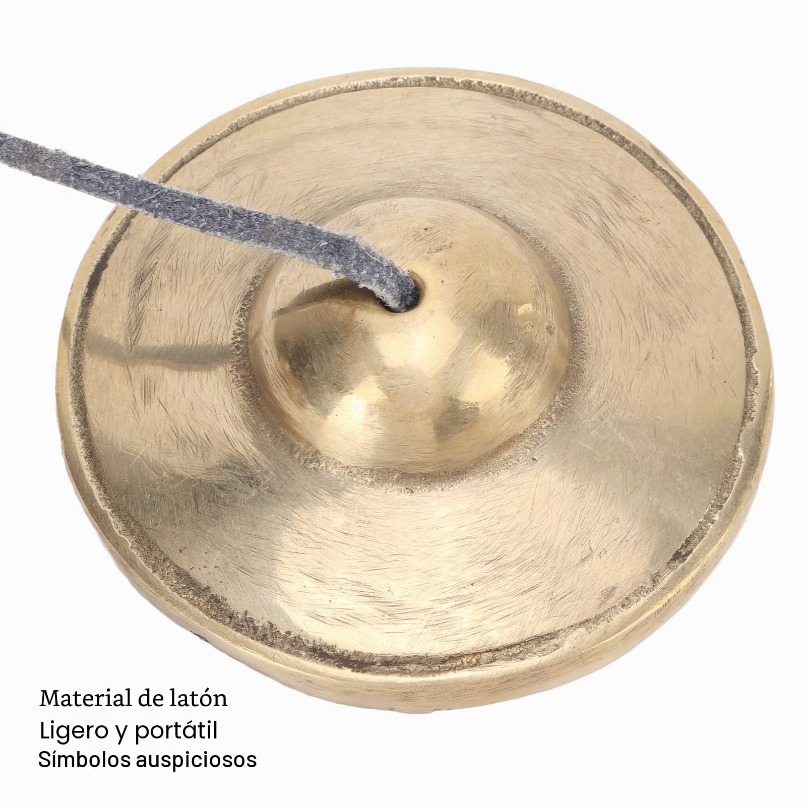 Címbalos Tibetanos Tingsha Campanas de Meditación, 2.7in Latón Fuerte Penetración del Sonido Campanas Tingsha Cymbals, Ligero Portátil Campanas Tingsha Cymbals Om Mane Padme Hum