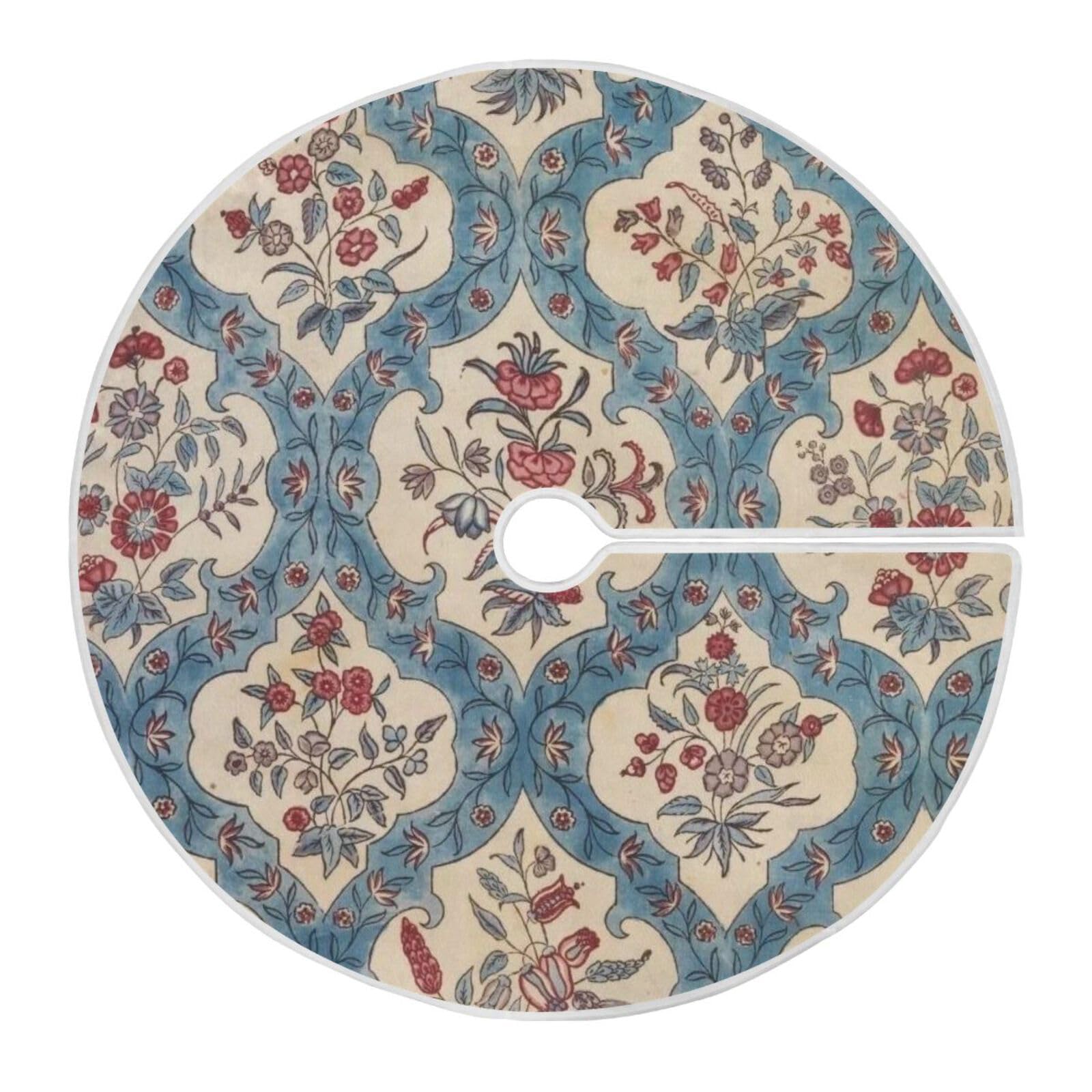 Jupe de sapin vintage bleu rouge déco mariage St-Valentin
