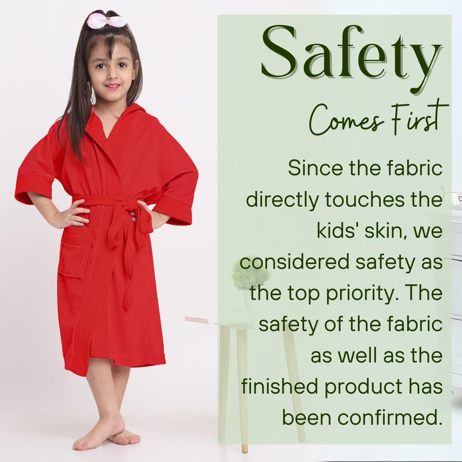 Premium Melodious Unisex Hooded Children's Bathrobe - Cozy and Absorbent Robe with Adjustable Belt and Pocket for Kids Ages 14-15 Years (Lavender) 4