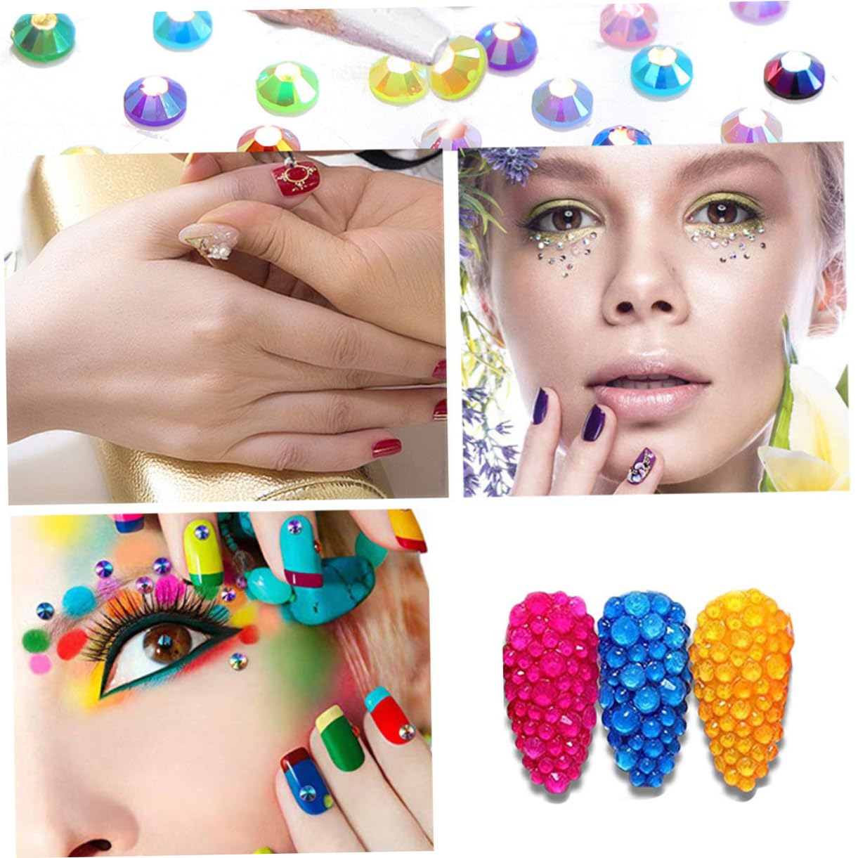 Per Unghie in Resina Colorata Decorazione Per Nail Art Retro Piatto Ciondolo Per Manicure Da Te