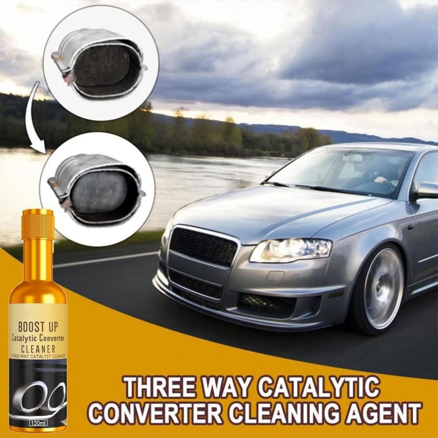 Genérico Instant Car Exhaust Handy Cleaner, Catalytic Converter & Fuel System Cleaner, Exhaust Pipe Carbon RemovalCleaner, Engine CarbonCleaner for Performance Optimization (5pcs)