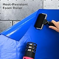 Vista 2 de NEWISHTOOL 4-Inch Sponge Seam Roller, Rivet Roller for Vinyl Wrap, 2 Pack Foam Roller Car Wrapping Applicator Tools for Rolling Over Rough Textured