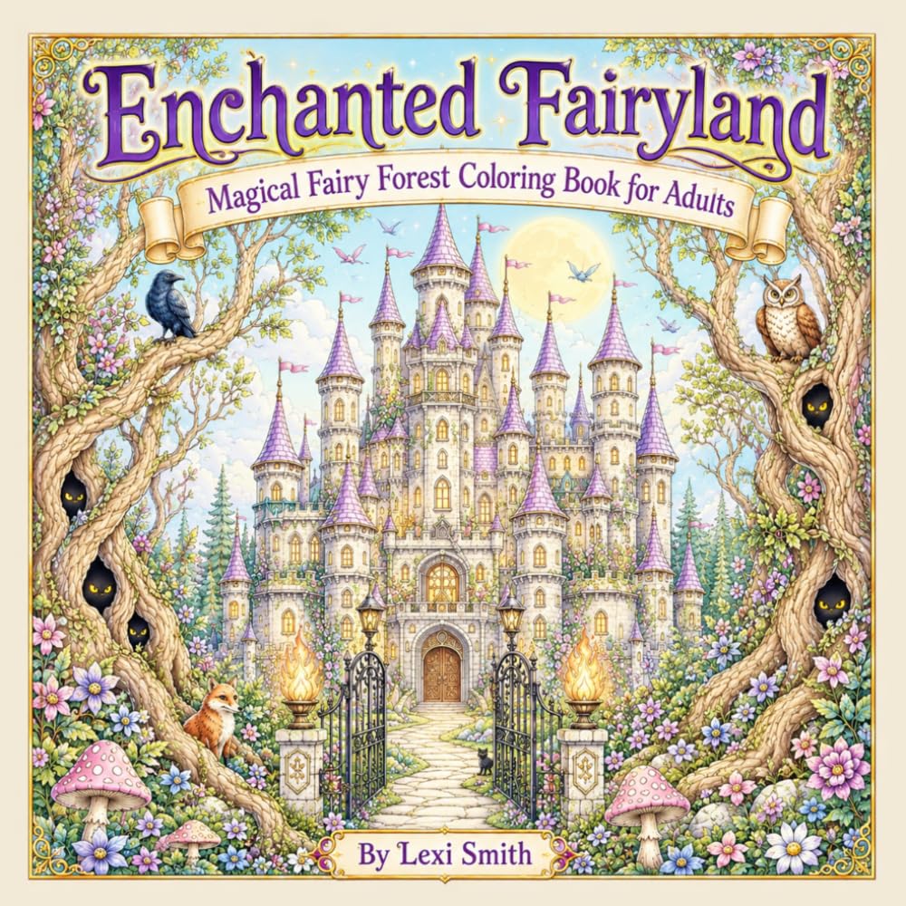 Enchanted Fairyland: Magical Fairy Forest Coloring Book for Adults
