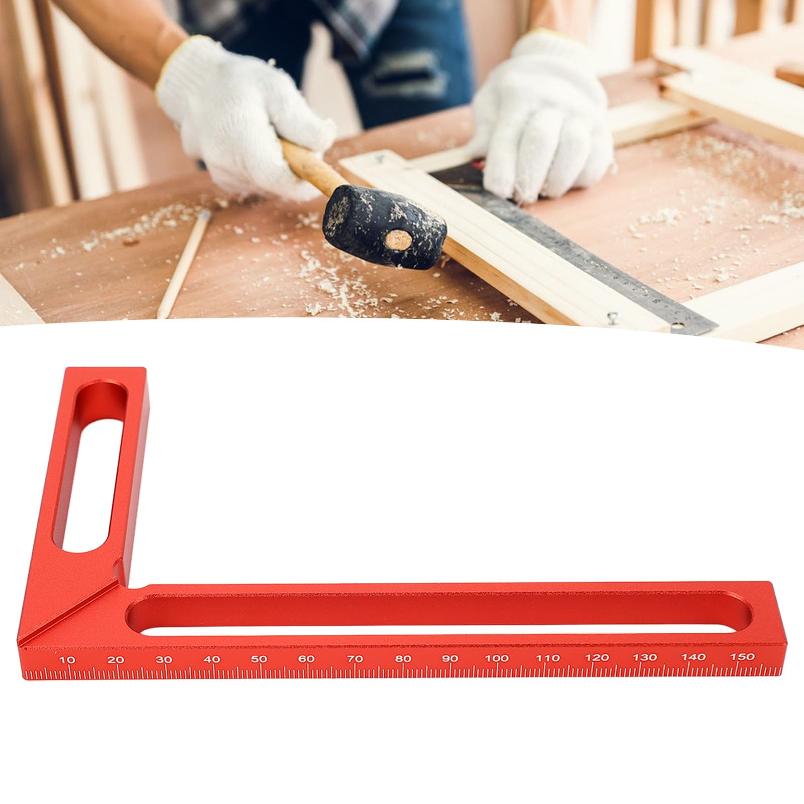Lineal, 90°-Höhenmess-Anreißwerkzeug, leichtes Winkellineal for Holz-Metall-Schweißen