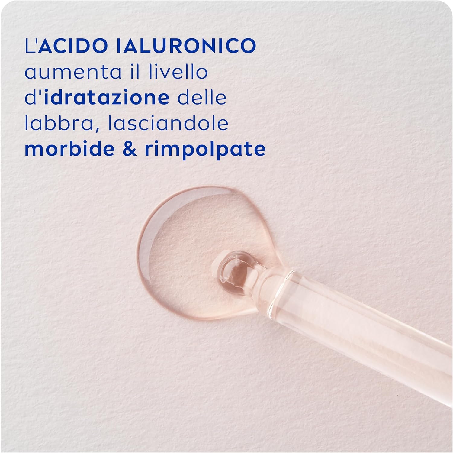 Labello Acido Ialuronico Lip Hydratation Plus Rosé 5.2g, Burrocacao labbra ultra-leggero, Lip balm con acido ialuronico per labbra rimpolpate, Balsamo labbra per un'idratazione di 24 ore
