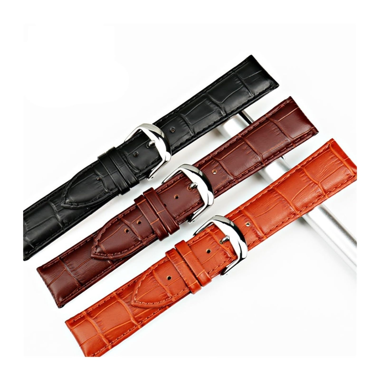 New Watch Bracelet Belt Black Watchbands Genuine Leather Strap Band 18mm 20mm 22mm Accessories Wristband