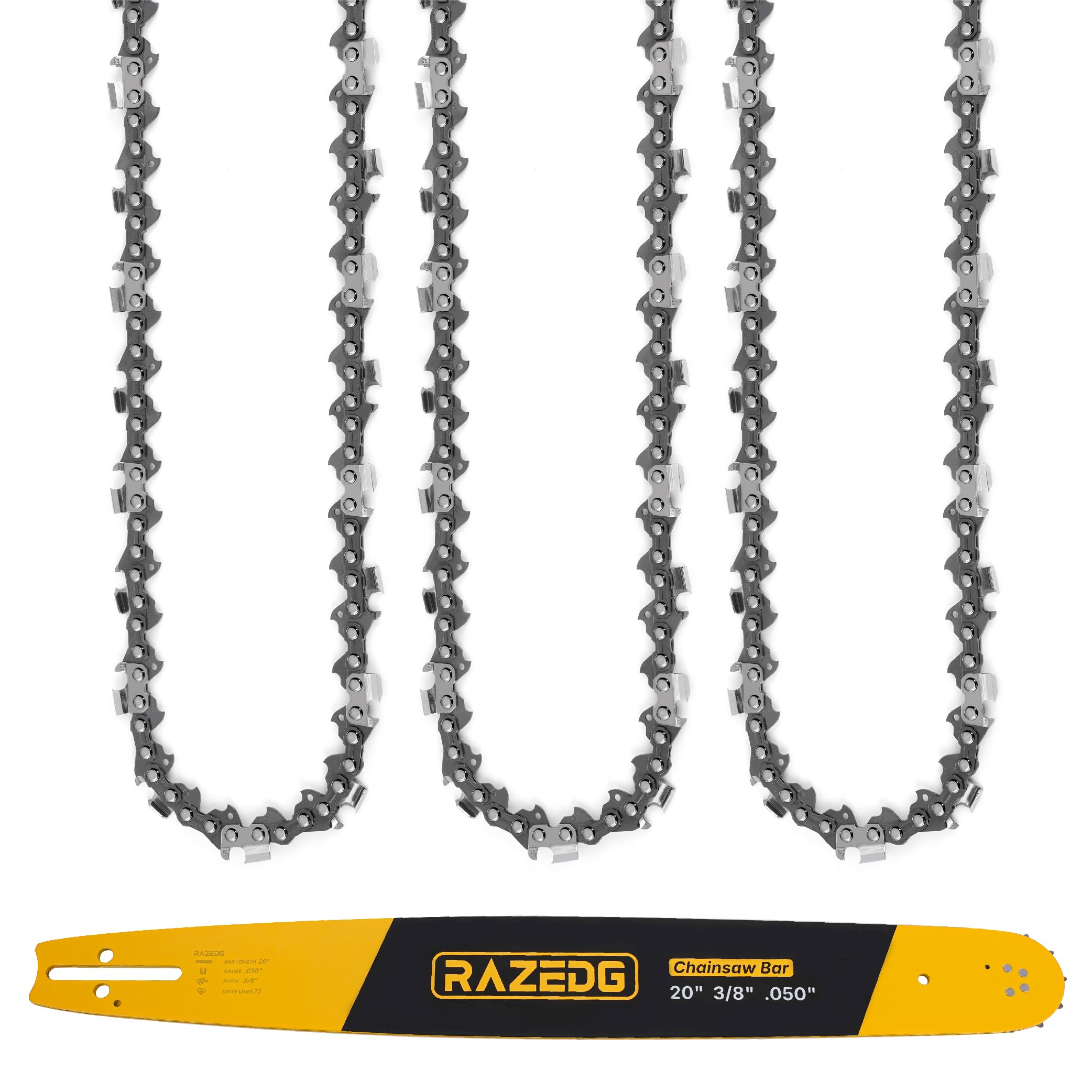 Amazon.com : RazEdg 20 Inch Chainsaw Bar and Chain Combo for