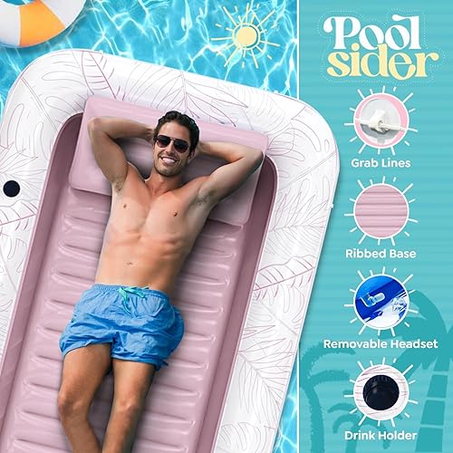 Miniatura 5 de Premium Inflatable Tanning Pool Lounger  Large Inflatable Tanning Bed for Adults - 4 in 1 Multipurpose Suntan Tub  Pool Floats Adults, Inflatable