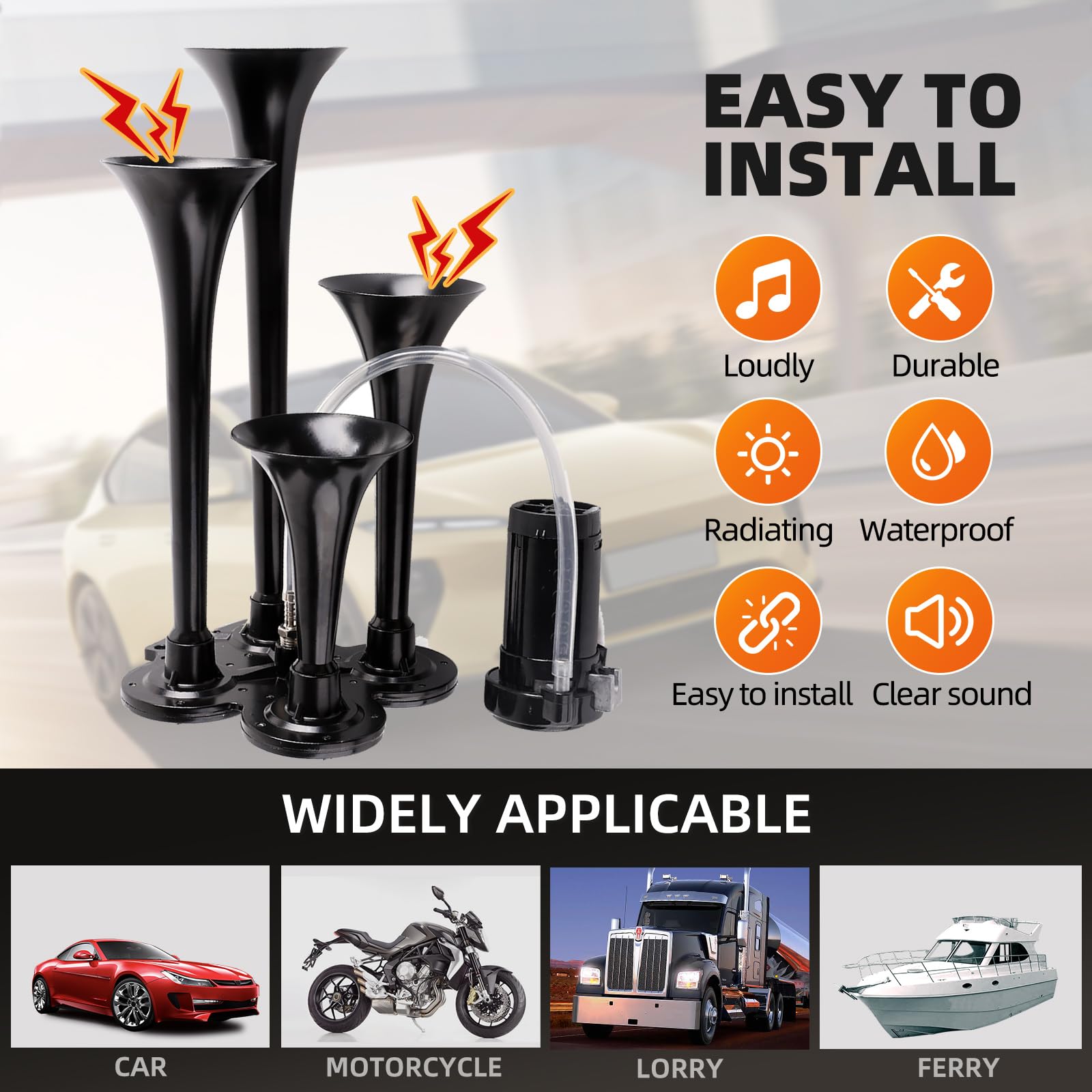 Cenzhiwen Train Horn Kit, .ultra Loud DB. The Air Horn With