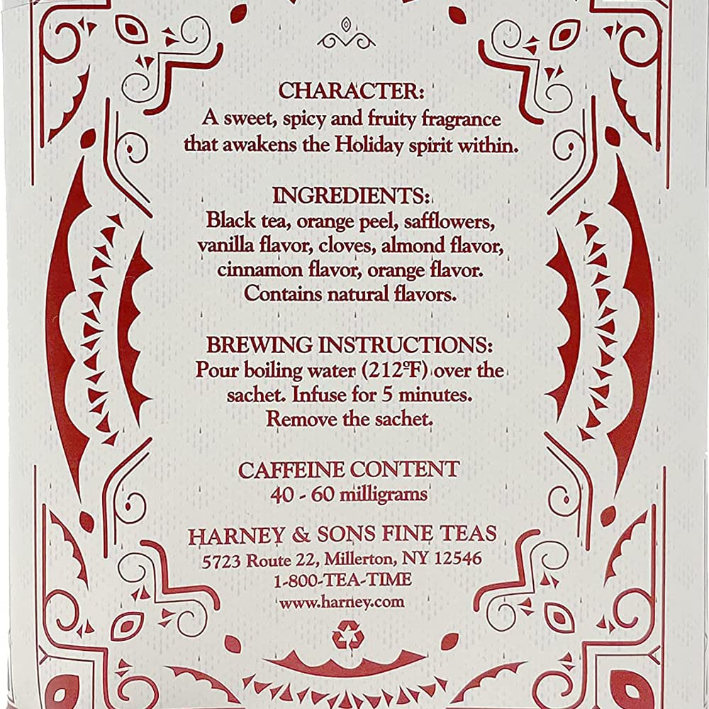 Harney & Sons Tea Holiday Bundle – Holiday and White Christmas Tea Gift Tins Pack of 2 (40 Sachets Total)