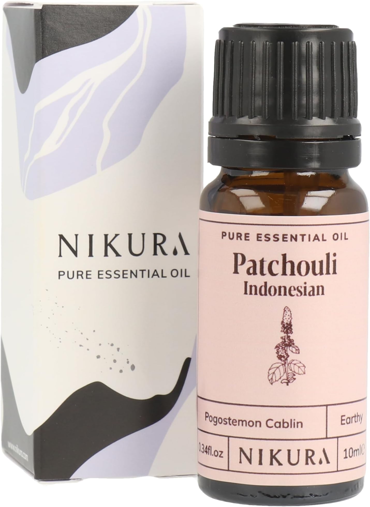 Patchouli (Indonesian) Essential Oil 10ml | 100% Pure Natural Oils | Perfect for Aromatherapy, Diffusers, Humidifier, Bath | Great for Self Care, Massage, Skin | Vegan & UK Made