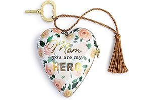 DEMDACO Mom You are My Hero Pink Floral Cross Token