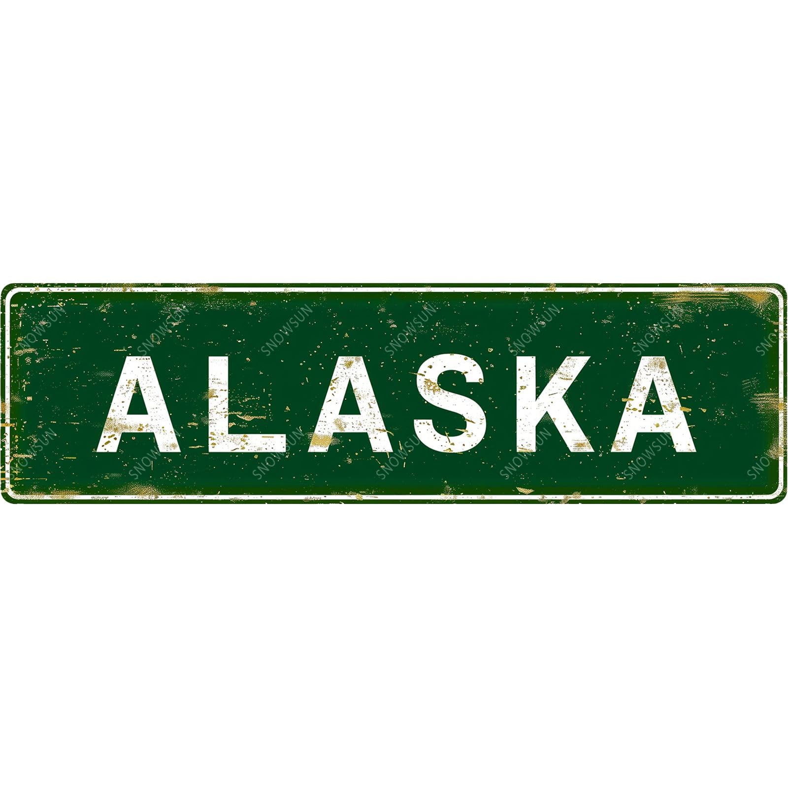 Alaska Street Sign Vintage Tin Signs Art Plaque for Home Office Bar Garden Cafe Yard Garage 4x16 Inch