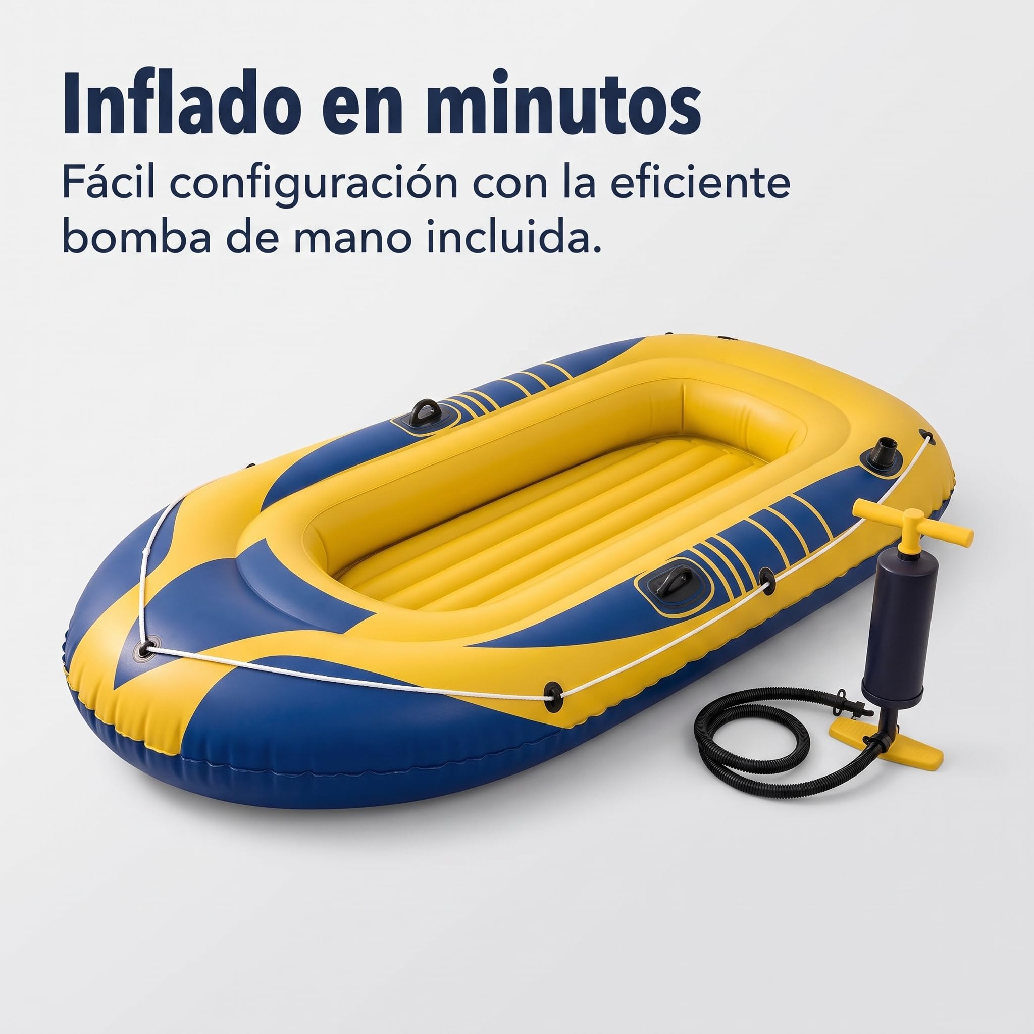 Bateau Gonflable Adulte en PVC, Embarcation Pneumatique pour 2 ou 3 Personnes, 160 kg