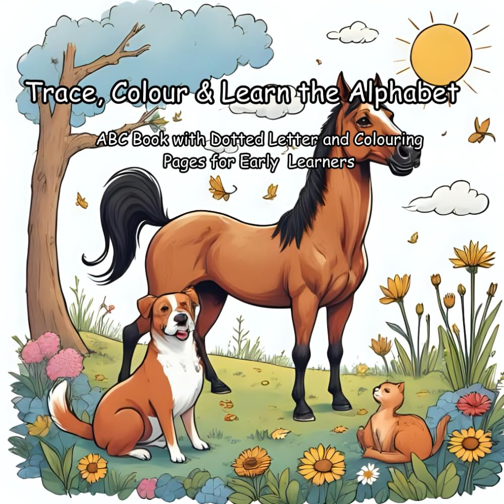 Trace, Colour and Learn the Alphabet: ABC Tracing Book with Dotted Letter and Fun Colouring Pages for Early Learners