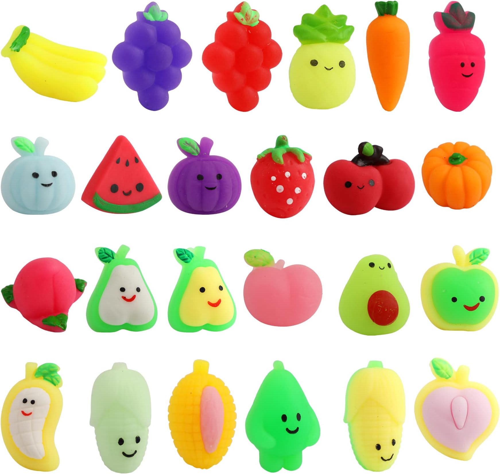 - Fruit Squishy Party Favors for Kids Classroom Prize (Set of 5)