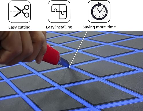 Miniatura 2 de LSS laidi Suelo de lancha de espuma EVA, antideslizante, autoadhesivo para lancha motora, lancha de pesca, caravana, yate, kayak, piscina, 86.6 x