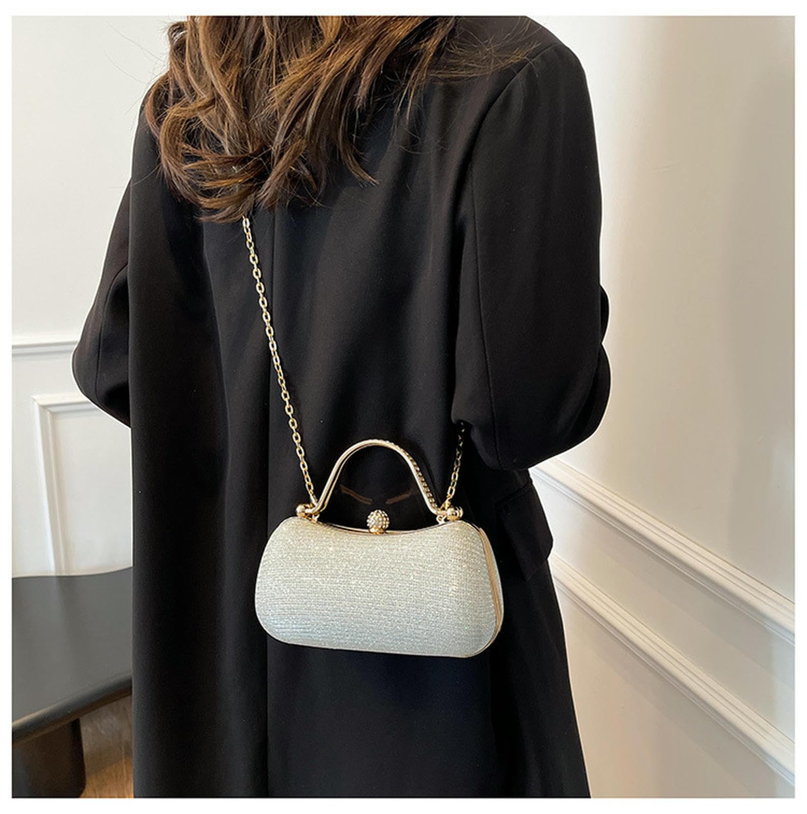 Damska torba z uszami niszowa torba modna modna łańcuszek wieczór ramię Crossbody