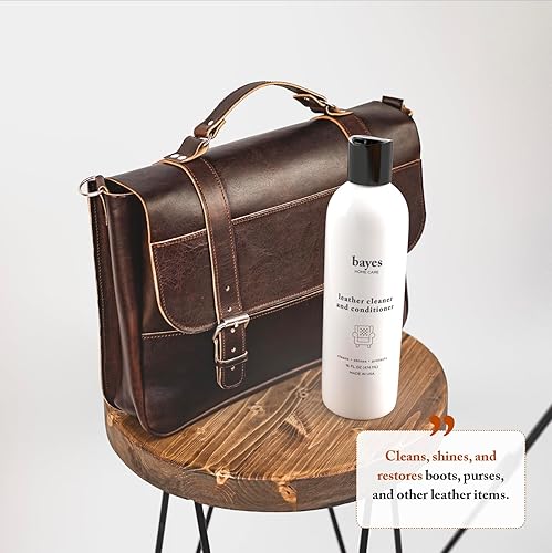 Miniatura 3 de Bayes Limpiador y acondicionador de tapicería de cuero no tóxico de alto rendimiento, 16 onzas, evita el secado, agrietamiento o decoloración de