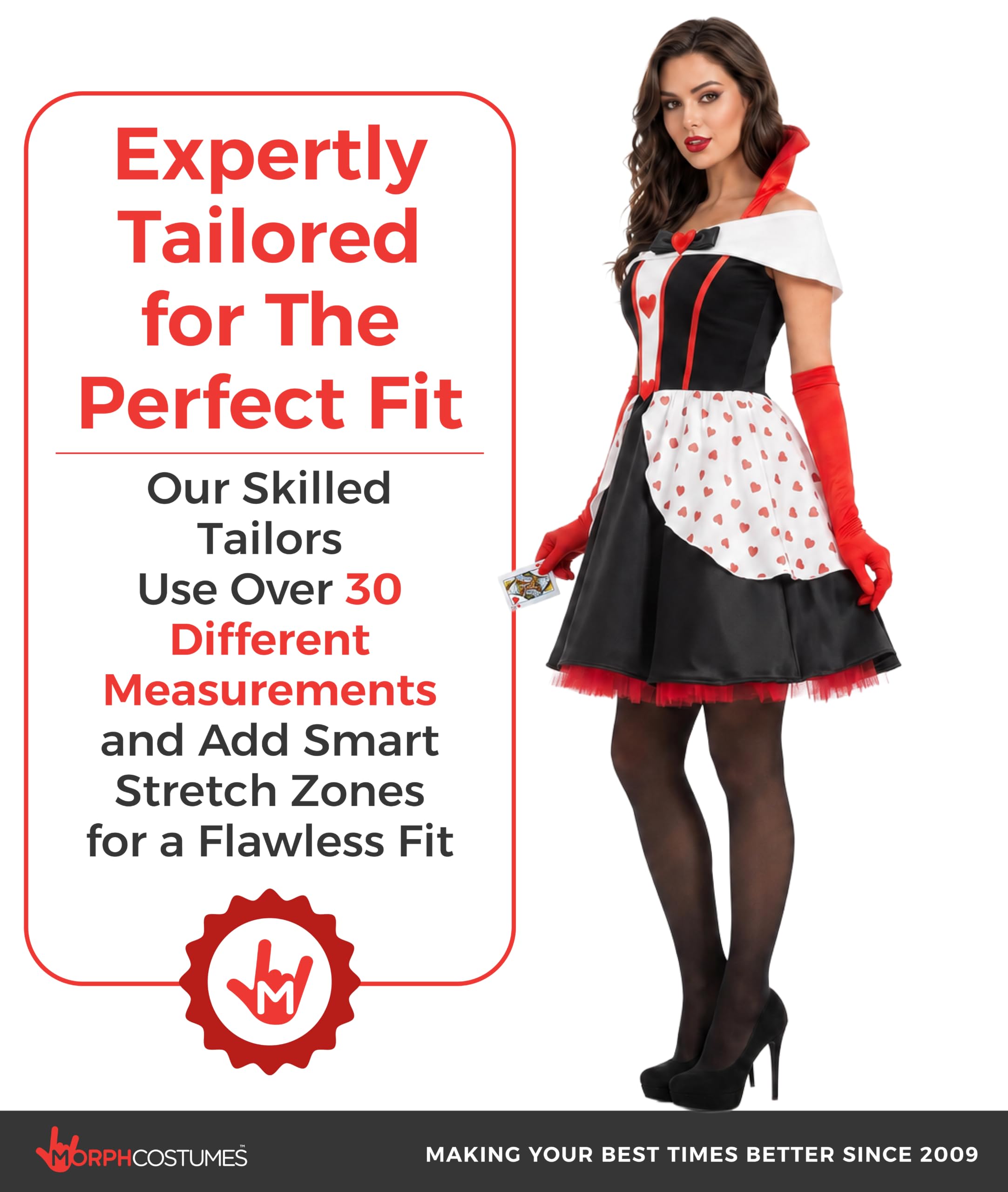 Fun Shack Deguisement Reine de Coeur Femme, Costume Halloween Femme