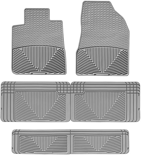 WeatherTech Alfombrillas para todo tipo de clima para AcadiaEnclaveOutlookTraverse - 1, 2 y 3 fila - W68GRW25GRW60GR (gris)