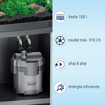 Tetra Aquarium External Filter EX 500 Plus - Powerful Filter for Aquariums up to 100 L, Creates Crystal Clear Fish-Friendly Water