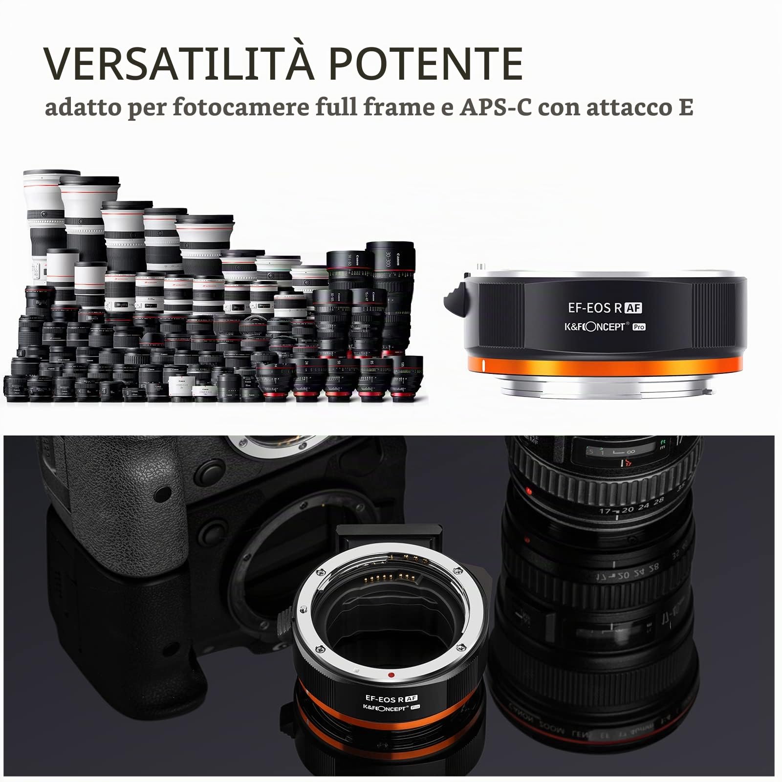 Anello Adattatore Leica R Per Canon EOS Con Chip AF E Messa A Fuoco All'infinito – Attacco Robusto E Preciso - 2