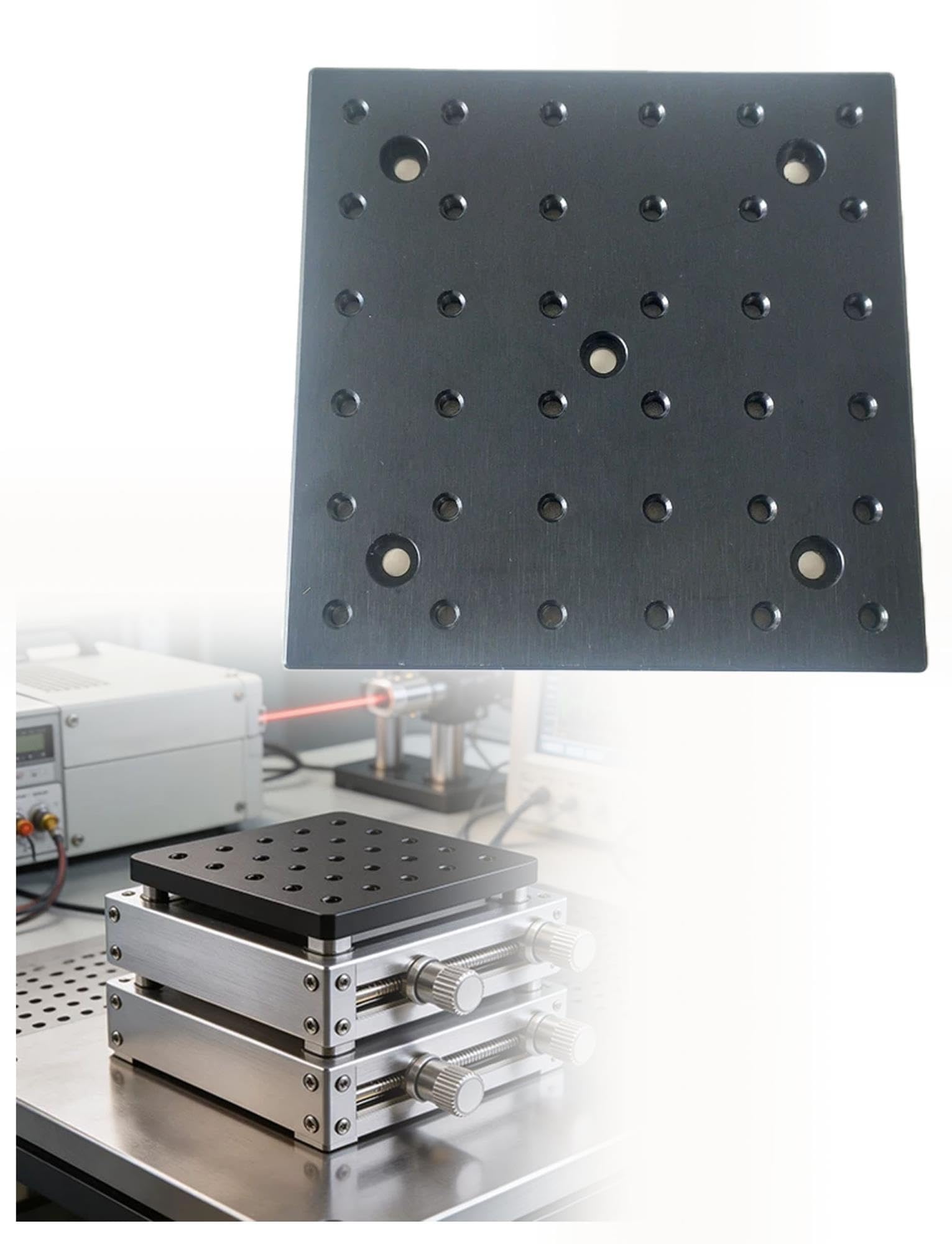 Plataforma óptica de Laboratorio, Placa Aluminio roscada M6