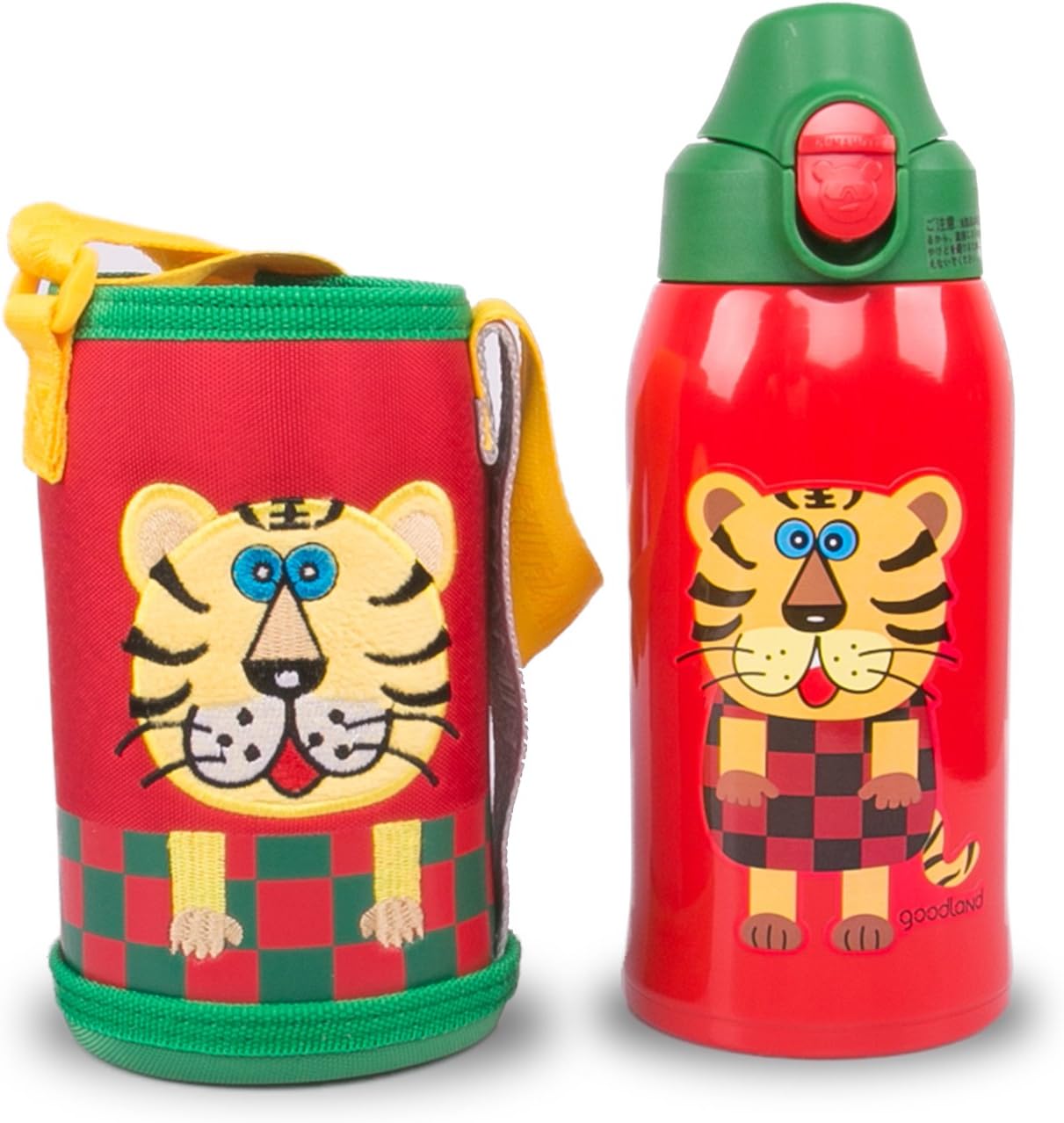 316 Series XBS-CQ01-7 3Way Tiger Double Wall SUS 316 Stainless Steel Vacuum Insulated Water Bottle With Cover For Kids
