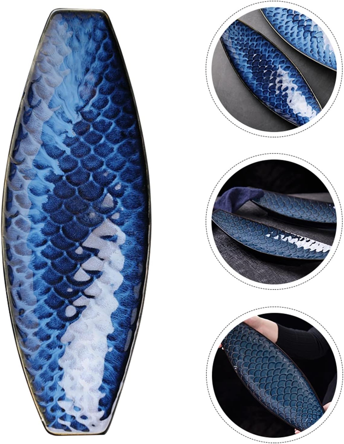 DNCG Ceramic Plates Sushi Plate Snacks Appetizing Snacks Plates
