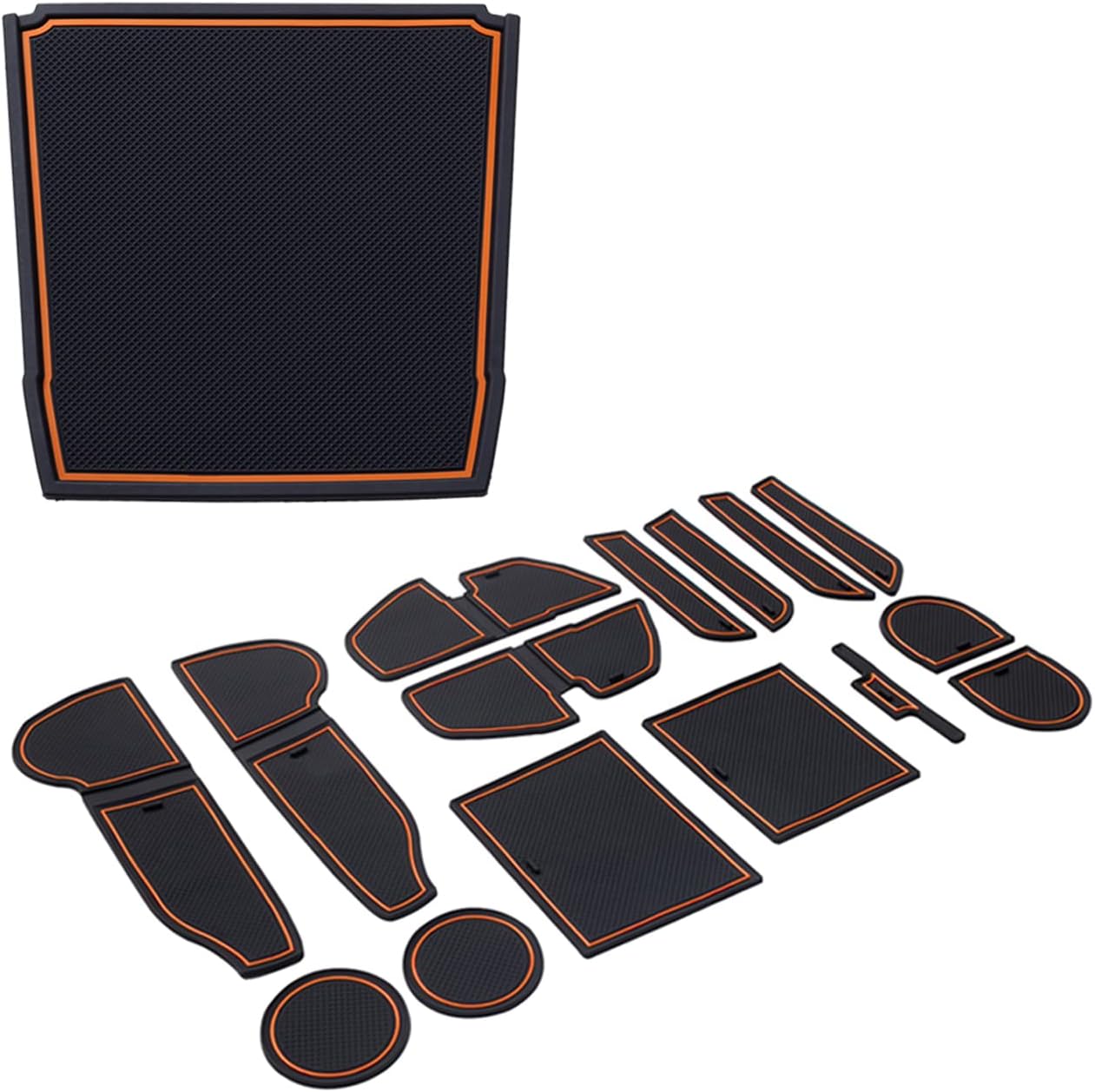 JKCOVER Cupholder and Door pocket and Dashboard Mats