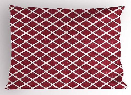 Miniatura 3 de Ambesonne Synthwave Pillow Sham Set of 2, Abstract Contemporary Futuristic Art with Stripes and Galactic Rounds, Quality Microfiber Bedding Item for