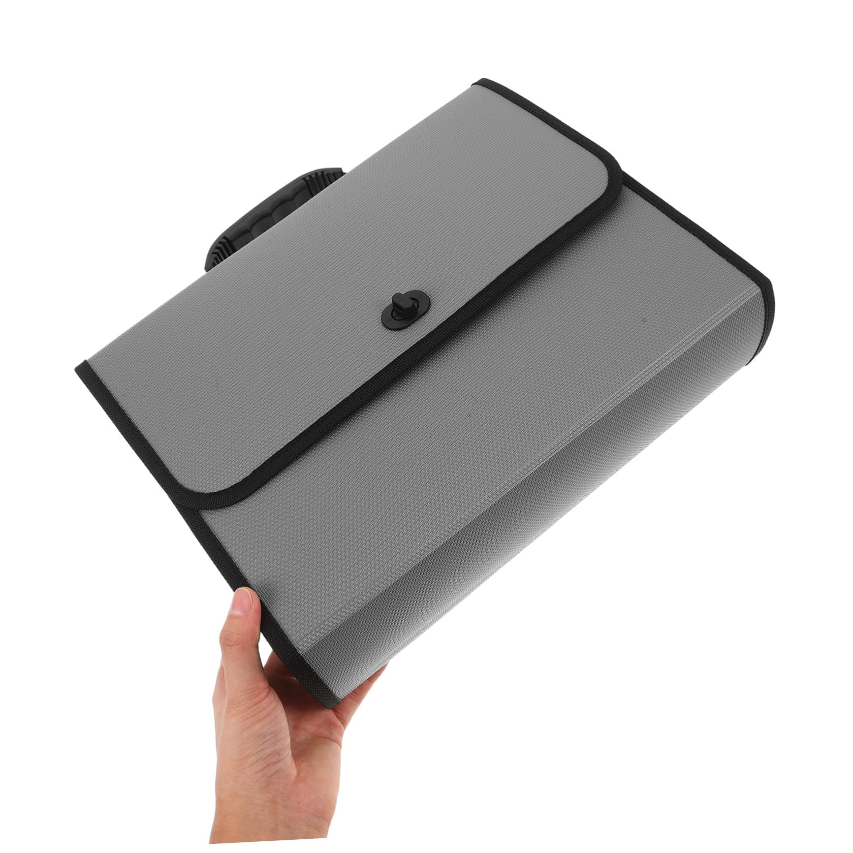 FOMIYES Porta Documenti Espandibile A4 con 26 Tasche in Plastica, Cartella Multi-strato con Maniglia, Chiusura a Fibbia, per Ufficio e Studio
