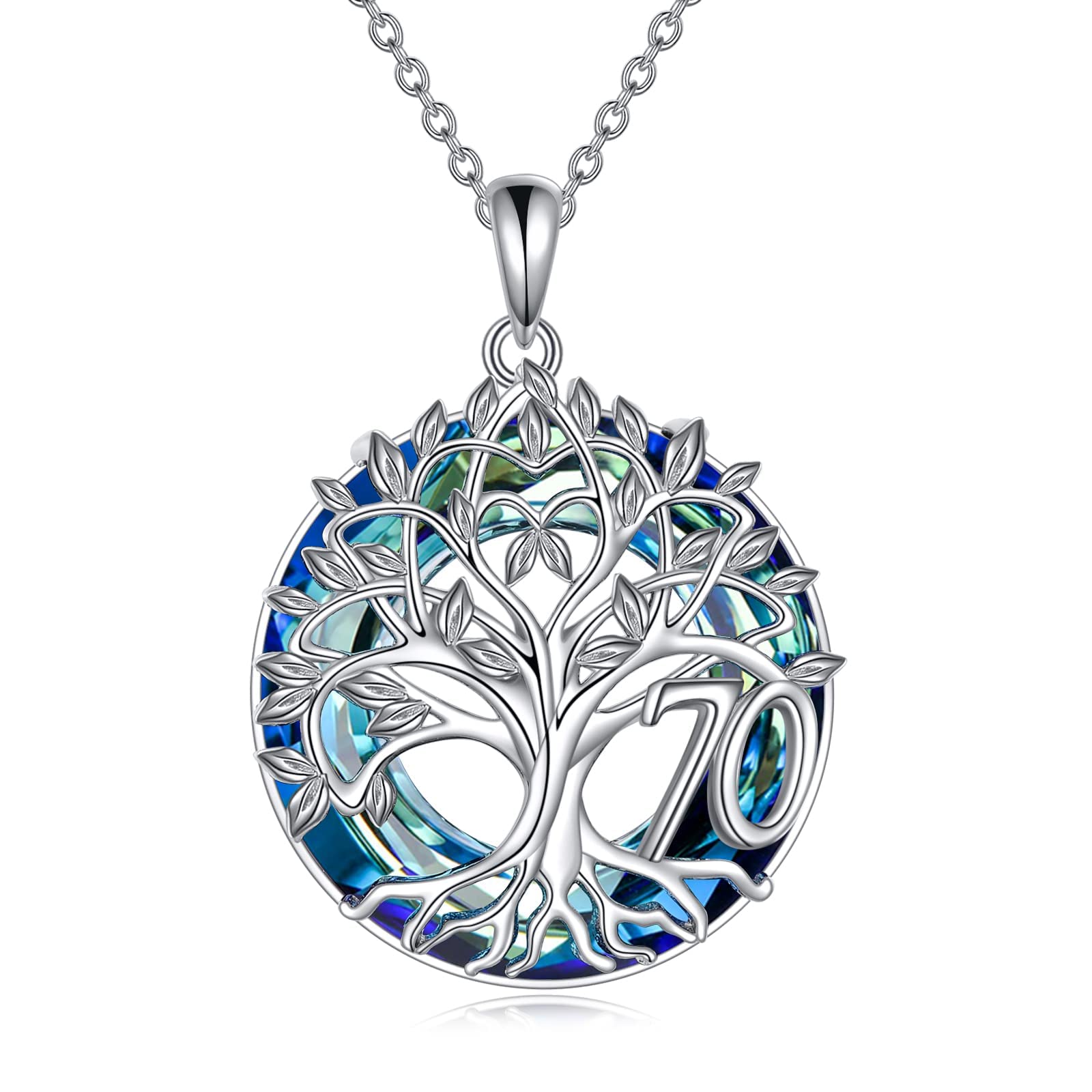 Tree of Life Necklace 70th Birthday Gifts for Women