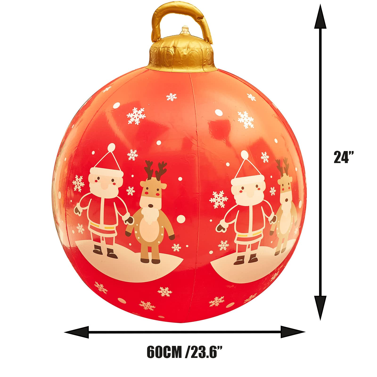 Snapklik.com : Emopeak LED Light Up Inflatable Christmas Ball, PVC 24 ...