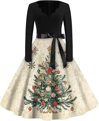Double Take Christmas Front Tied Long Sleeve Mini Dress